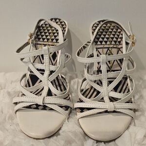 Jessica Simpson Primrose Women's Size 7 White Strappy High Heels